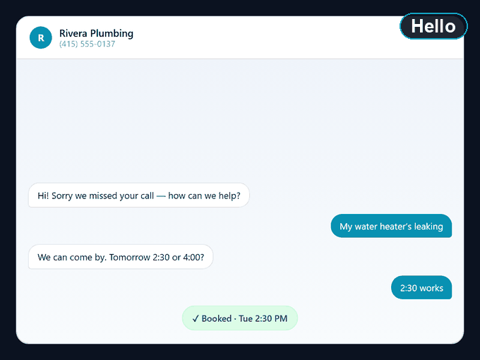 Anchor Force product demo: Hello, Track, Survey and Chatbot